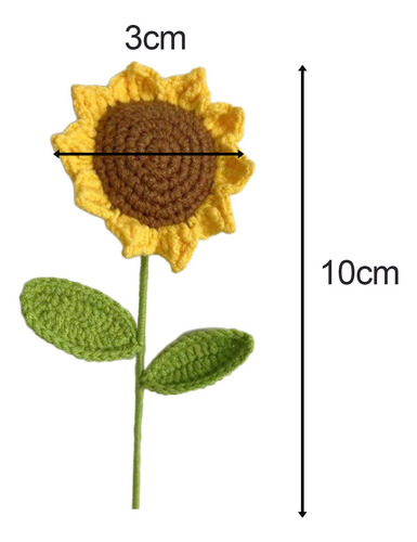 Flor Tejida A Mano Hojas Arreglo Floral Novia Regalo Para