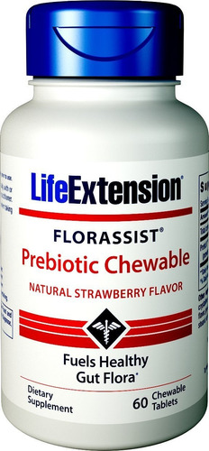 Life Extension Florassist Prebiotic, 60 Tabletas Masticables