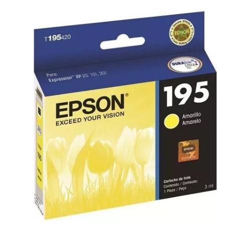 Cartucho De Tinta Epson T195 Color Amarillo