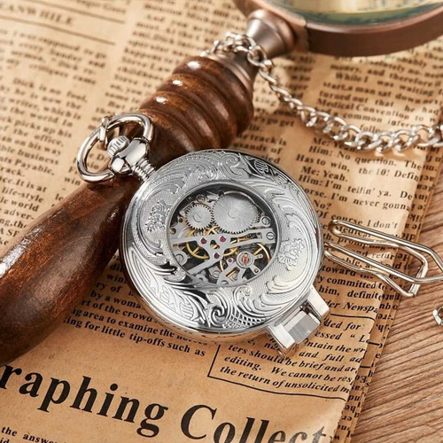 Reloj De Bolsillo Analogico Mecanico 3194 Romano