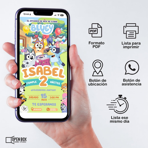 Invitación Digital Infantil Personalizada Lista Para Enviar
