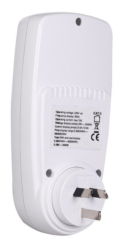 Medidor Consumo Eléctrico Potencia Ah Kw 220v 50hz Wattmeter