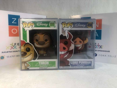 Funko Pop 86 Timon Y 498 Luau Pumba Disney El Rey Leon Nuevo
