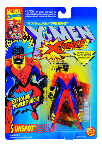 Toy Biz Marvel X Men X Force Sunspot Explosive Power 1994