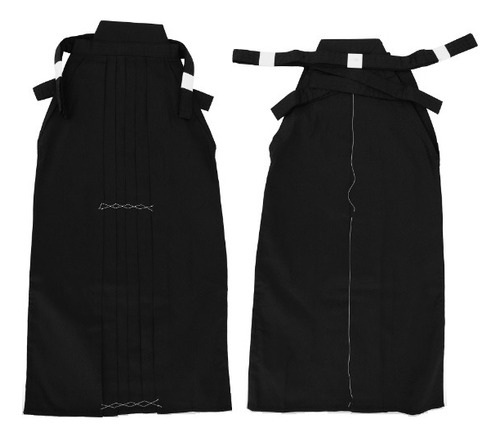 Hakama Negra Importada Premium Aikido Iaido Niños