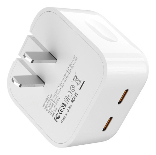 Adaptador Taco Apple iPhone X Xr Xs Max 35w 2 Puertos Tipo C