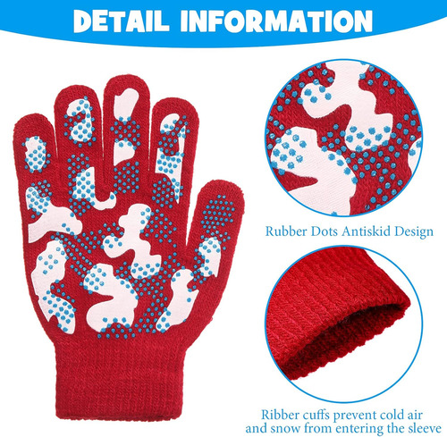 6 Pares De Guantes Elásticos De Invierno Para Niños, Guantes
