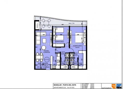 Imagen 7 de 8 de Apartamento En Pozo Tipologia De 2 Dormitorios En Manglar, Punta Del Este