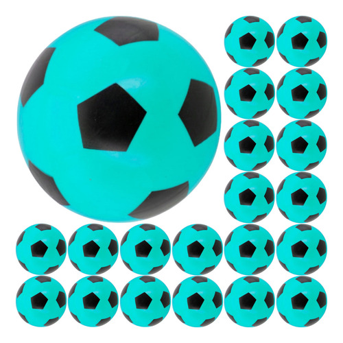 48x Bola De Vinil Pingo Dente De Leite Futebol Kit Atacado Cor Azul