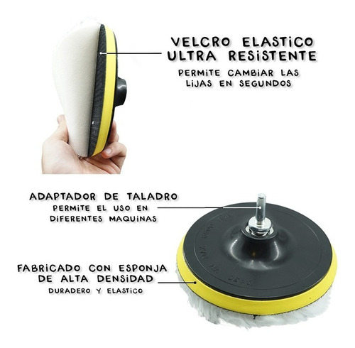 Imagen 3 de 10 de Base Respaldo Disco Lija Para Amoladora Y Taladro 125mm M14