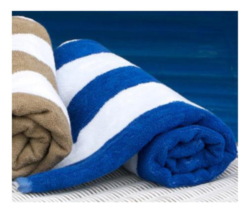 Toallas De Playa Azul/blanco 170cm X 90cm La Josefina 6 Pack Color Azul Rayas