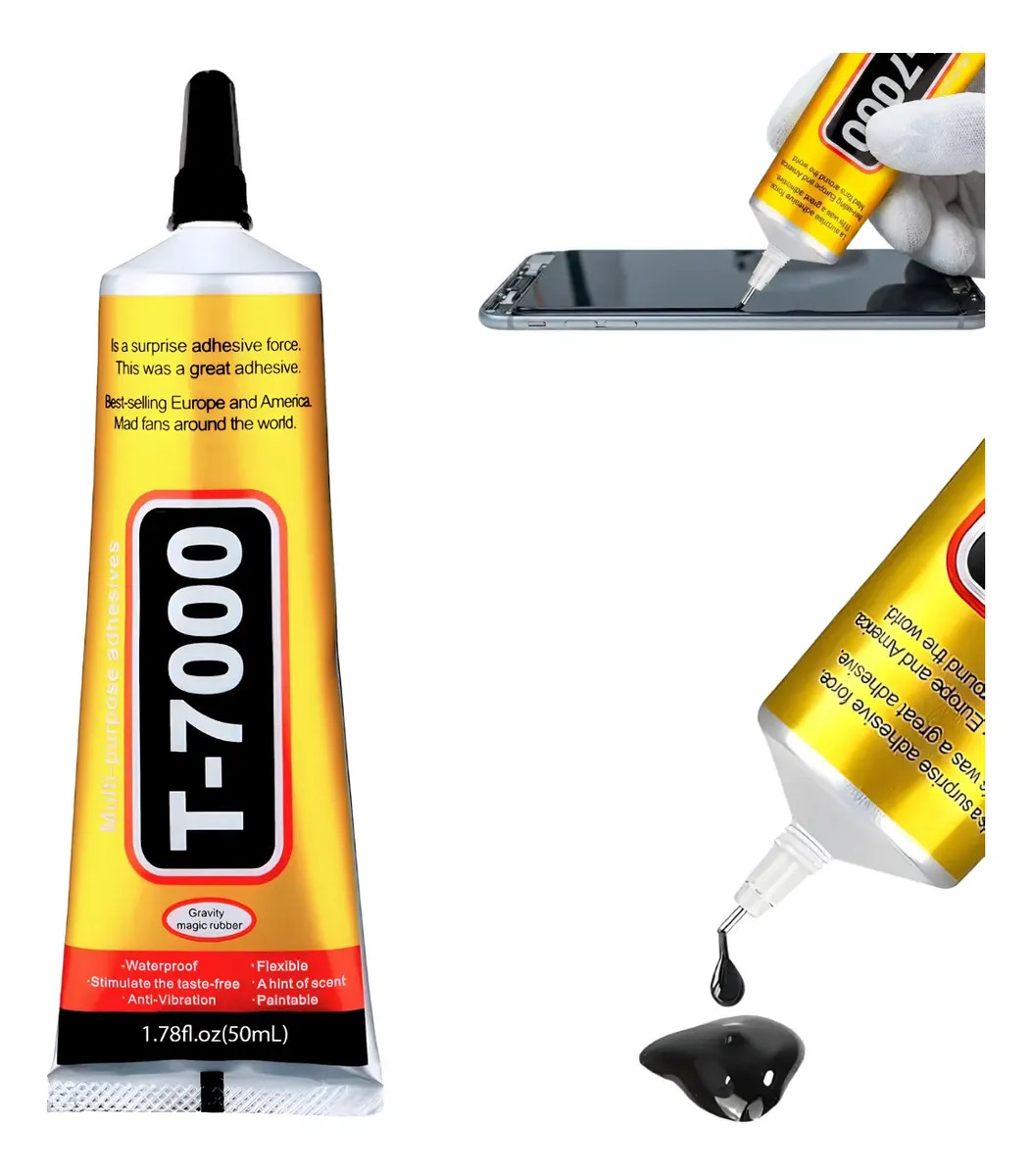 Pegamento T7000 1pz Liquido Gel Negro Multiusos Bisuteria Joyas Manualidades Adhesivo Reparacion Cristal Display Marco Pantalla Monitor Touch Mantenimiento Profesional Celulares Ta