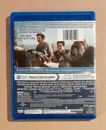 Dolittle (2020) - Blu-ray + Dvd Original (Usado)
