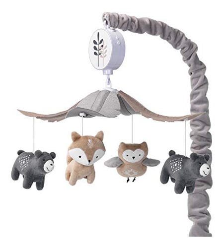 Movil Para Bebe Lambs & Ivy Woodland Forest Gris/tan Musical