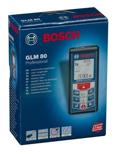 Trena A Laser Glm80 Bosch 0601072300 Medidor Laser Distância