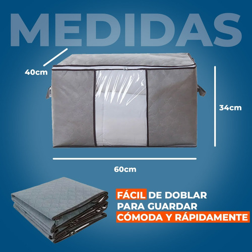 Imagen 2 de 8 de Set 3 Bolsas Organizadoras De Ropa