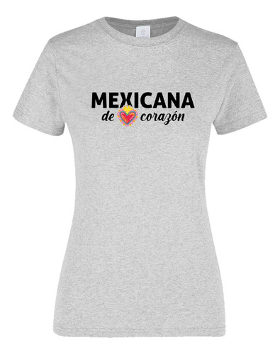 Playera Para Mujer 1 Pza Mexicana De Corazón Para Dama Niña