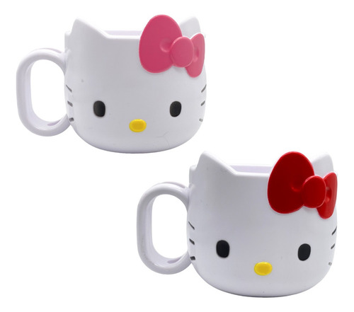 Taza Hello Kitty Porta Cepillo De Dientes Kawaii 