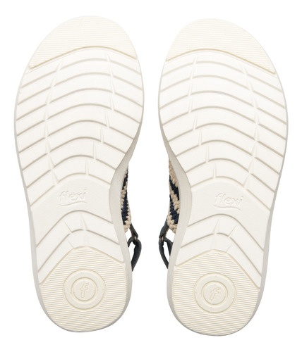 Sandalia Flexi Para Mujer Estilo 129405 Marino