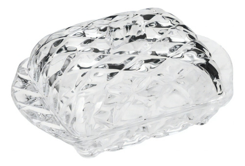 Manteigueira De Cristal Com Tampa Diamond - Lyor Cor Água