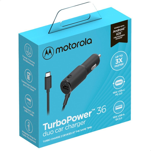 Cargador de teleférico USB-C Motorola Turbo Power de 36 W
