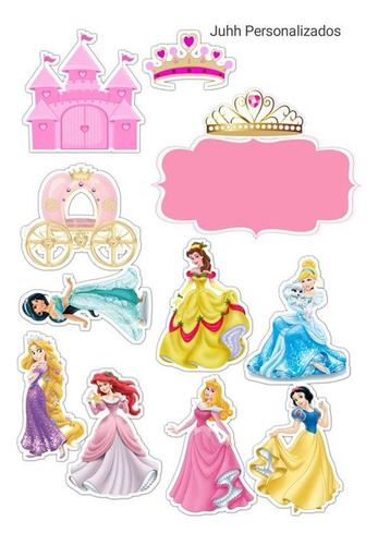 Toppers De Princesa Para Torta