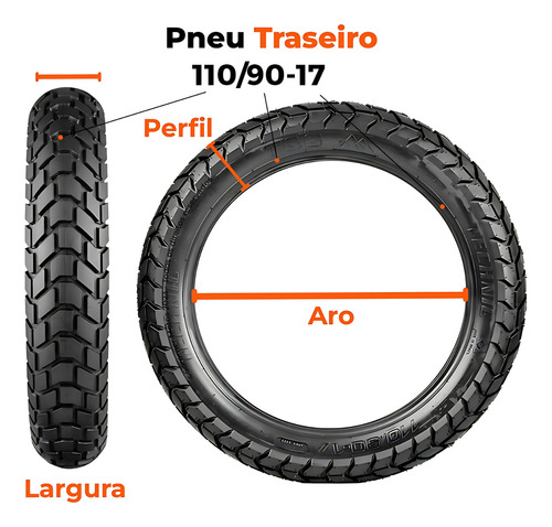 Pneu Traseiro Shineray Shi 175/ Xy 150 Gy Technic
