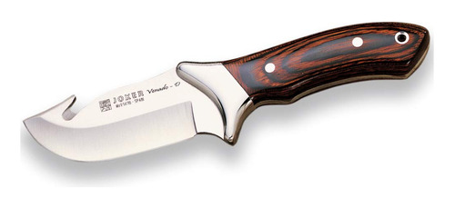 Cuchillo Profesional Venado Cr05 Mango De Madera Roja Y Hoja