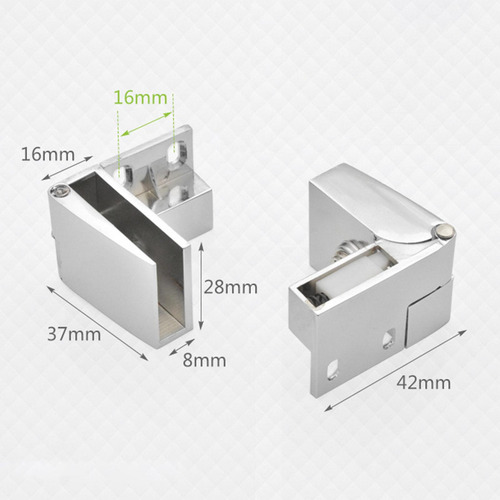 2 Bisagra Para Puerta De Vidrio, Abrazadera Para Plata