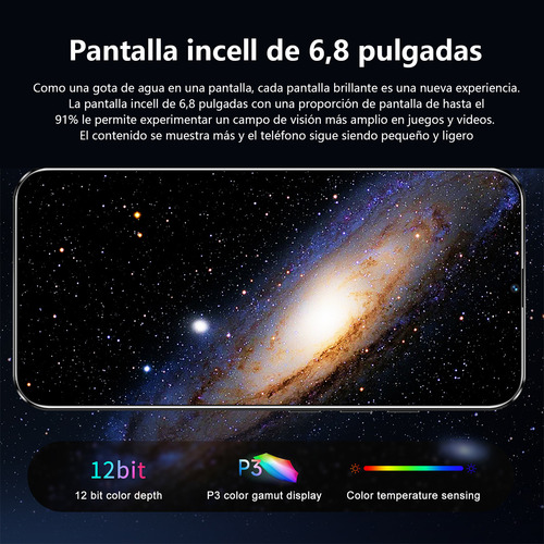 Teléfonos Inteligentes Android Baratos 4g Note30 Pro 6.8 Pulgadas Ram2gb Y Rom16gb Dorado