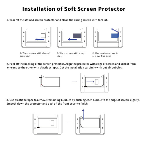 Protector De Pantalla Para Impresora 3d De Resina Lcd, 10 Un