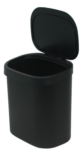 Lixeira Plastica De Pia 3,5l Com Tampa Superior - Preto