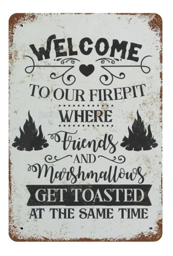 Aonlirg Placa Metal Vintage Texto Ingle  Welcome To Our