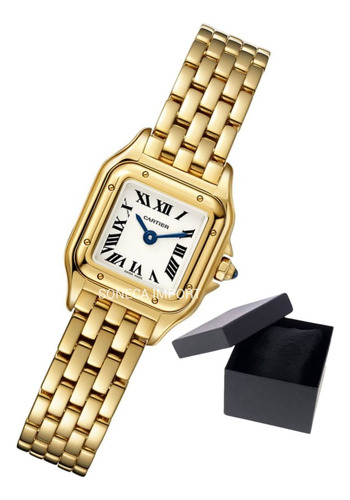 Relógio Cartier Panthere 18k Todo Dourado 22mm Pequeno Dourado Dourado Branco (Recondicionado)