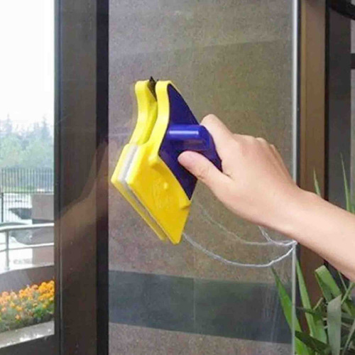 Imagen 4 de 4 de Limpia Limpiador Vidrio Magnético Con Iman Ventana
