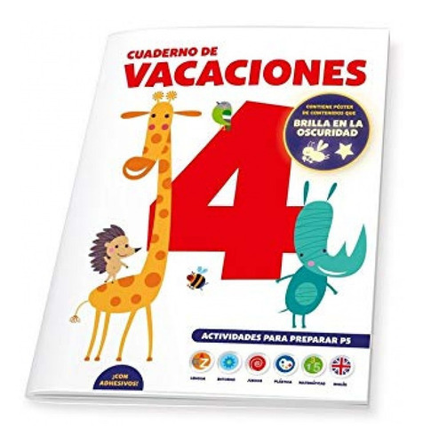 Libro Cuaderno De Vacaciones 4 Años Poster Luminiscente