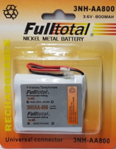 Batería Recargable Telefono 3nh-aa800 Nickel Cadmio 3,6v $em