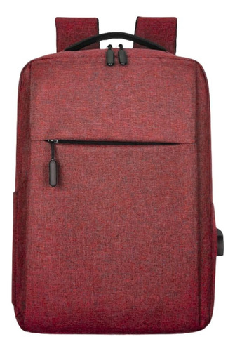Mochila Multifuncional Masculina Reforçada Trabalho Vermelha