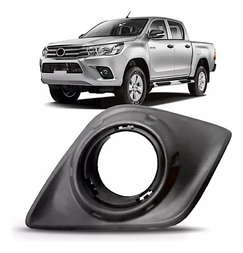 Grade Moldura Do Milha Hilux Srv 2016 2017 2018 Com Furo Esq