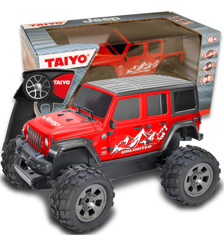 Juguete A Control Remoto Taiyo Diseño Jeep Rojo