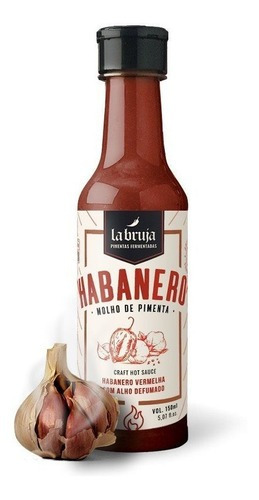 Molho De Pimenta Habanero Labruja 150ml - Com Alho Defumado