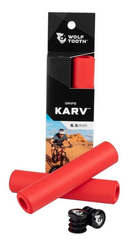 Puños Grip Wolf Tooth Karv Silicona 6.5mm - Epic Bikes Color Rojo