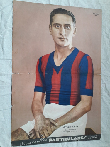 Lamina Arturo Naon San Lorenzo - Coleccion Grafico 1936