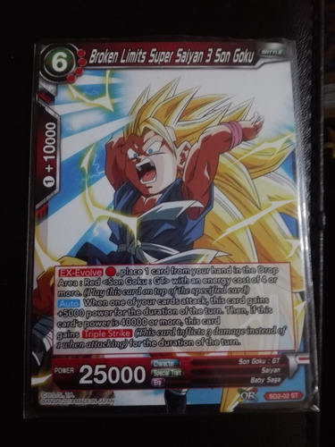 Broken Limits Super Saiyan 3 Son Goku -carta Dragon Ball Tcg