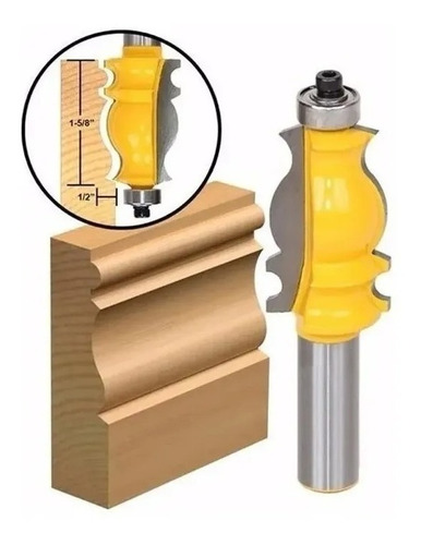 Broca Fresa Router Para Molduras Arquitectónicas Corona 1/2 
