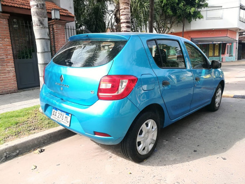 Renault Sandero Expression 2016 Azul Nafta 1 Mano