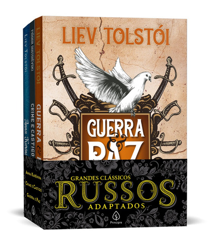 Grandes clássicos russos adaptados - Box com 3 livros, de León Tolstói. Série Clássicos da literatura mundial Ciranda Cultural Editora E Distribuidora Ltda., capa mole em português, 2021