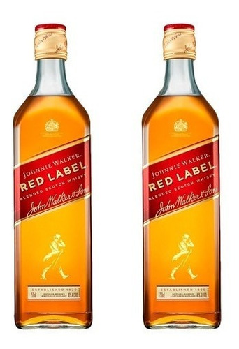 Pack X2 Johnnie Walker Red Label 750ml Scotch Whisky Escocia