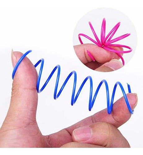 Espiral De Muelle Para Gatos De Plastico Resistente 12 Pzas