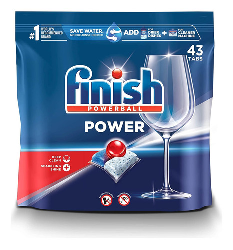 Finish Powerball Power Detergente Lavavajillas Y Cristalería